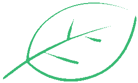 Grüne stilisierte Blattgrafik als Symbol für Nachhaltigkeit und umweltfreundliches Design.